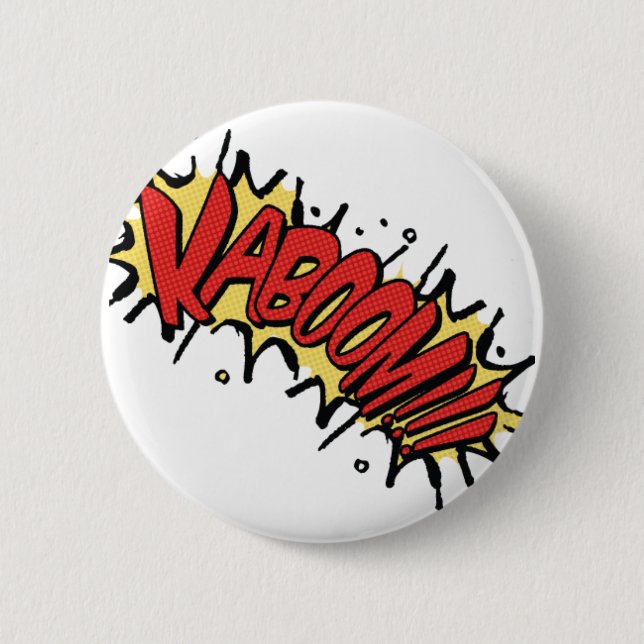 Kaboom !! 6 cm round badge (Front)