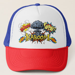 Kaboom Bam Wham Boom Comic Book Baseball Cap