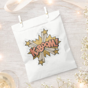 KABOOM! Vintage Comic Book Steampunk Pop Art Favour Bag