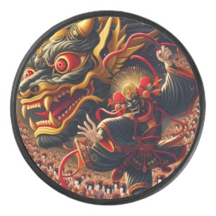 Kabuki Dragon Hockey Puck
