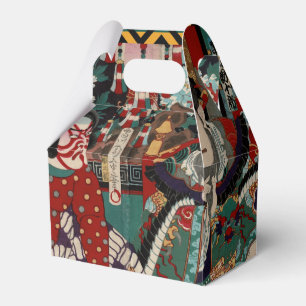 Kabuki Samurai Warriors Woodblock Favour Box