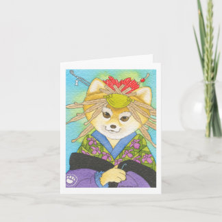 Kabuki Shiba Inu magnet Card