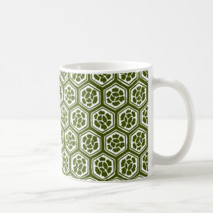 Kabuki Style - Flowers in Green Coffee Mug