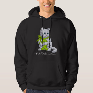 Kabuki Syndrome Awareness Month Lime Green Ribbon Hoodie