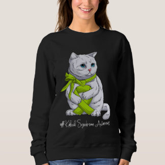 Kabuki Syndrome Awareness Month Lime Green Ribbon Sweatshirt