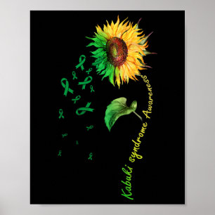Kabuki Syndrome Awareness Sunflower Down Syndrome Poster