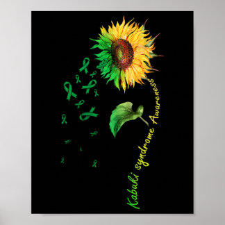 Kabuki Syndrome Awareness Sunflower Down Syndrome  Poster