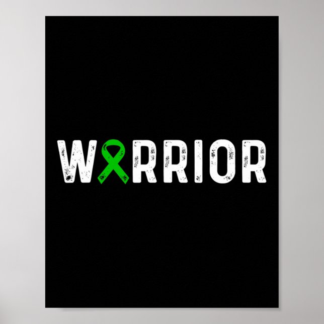 Kabuki Syndrome Warrior Awareness Green Ribbon Kid Poster (Front)