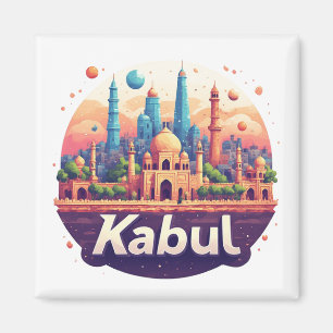 Kabul Afghanistan Heritage Gift For Travelers 🗺️ Magnet