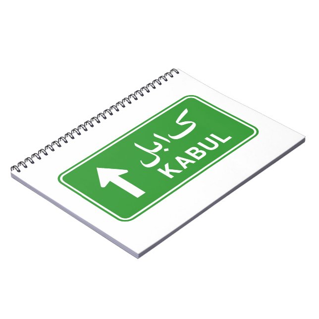Kabul, Afghanistan Highway Traffic Street Sign Notebook (Left Side)