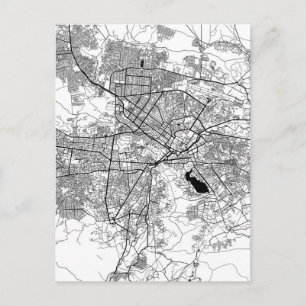 Kabul Afghanistan Map Postcard