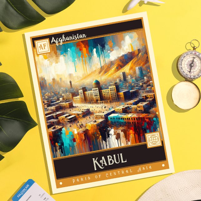 Kabul, Afghanistan | Vintage Painting Postcard (Creator Uploaded)