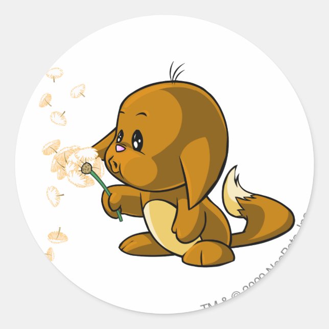 Kacheek Brown Classic Round Sticker (Front)