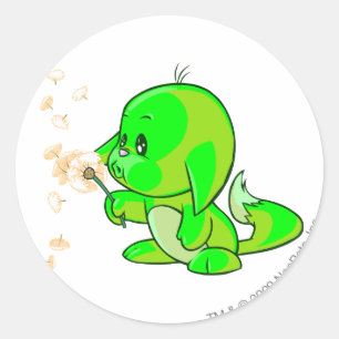 Kacheek Glowing Classic Round Sticker