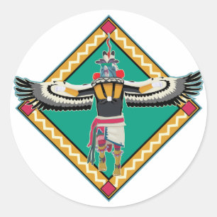 Kachina Dancer Classic Round Sticker