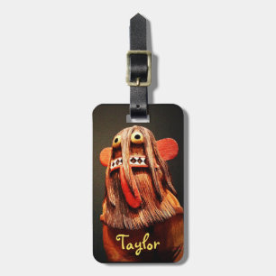 Kachina Doll Face Photo Bold Unique Custom Name Luggage Tag