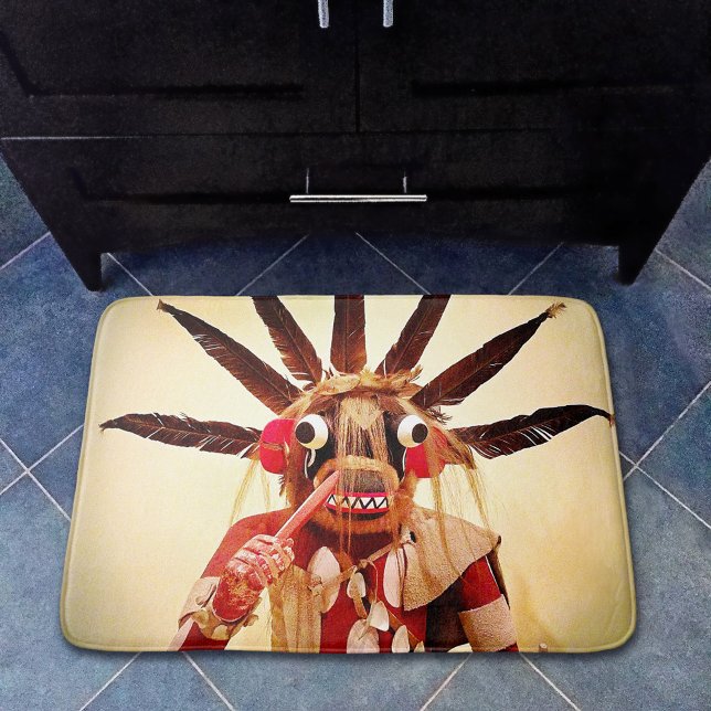 Kachina Doll Native American Photo Bold Simple Bath Mat (Creator Uploaded)