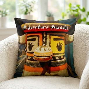 Kachina Doll Photo Adventure Awaits Bold Cute Cushion