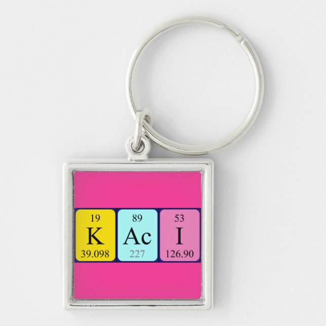 Kaci periodic table name keyring (Front)