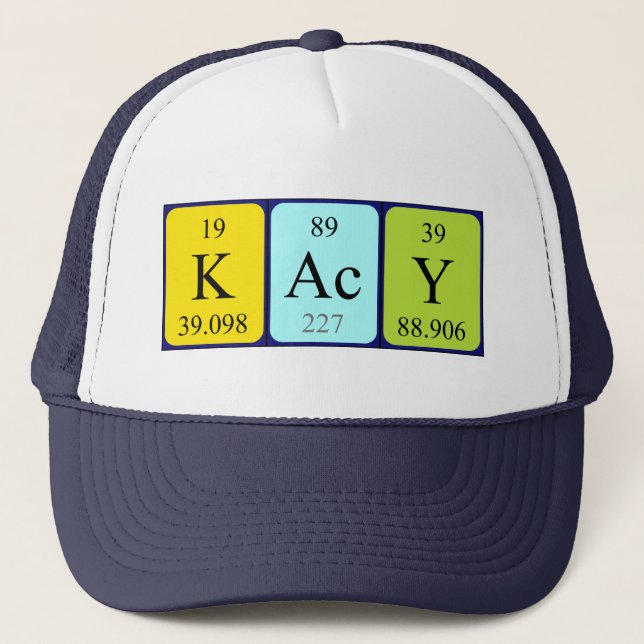 Kacy periodic table name hat (Front)
