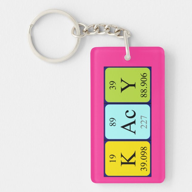 Kacy periodic table name keyring (Front)