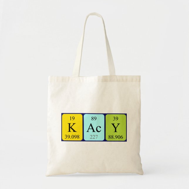 Kacy periodic table name tote bag (Front)