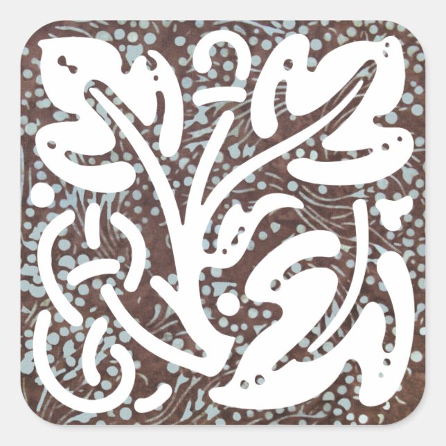 Kade Batik Ornament 5 Square Sticker (Front)
