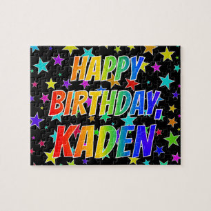 "KADEN" First Name, Fun "HAPPY BIRTHDAY" Jigsaw Puzzle