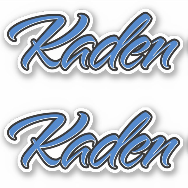Kaden Name blue sticker Sticker Sticker Sticker (Front)