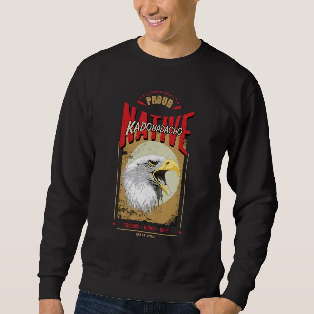 Kadohadacho Native American Eagle Spirit Vintage H Sweatshirt (Front)