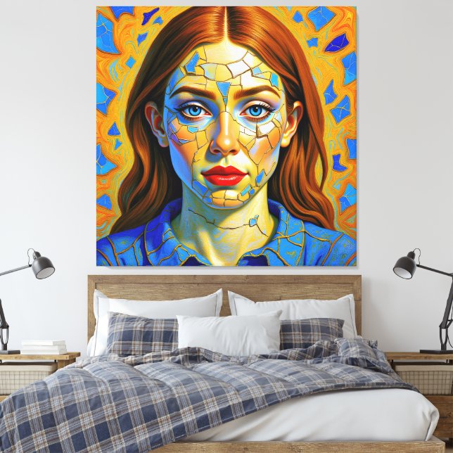 “Kaela” - Pattern of a Past Canvas Print (Insitu(Bedroom))