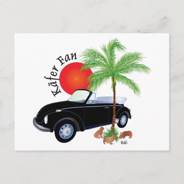 Käfer Fan Postkarte Postcard (Front)