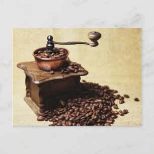 Kaffeebohnen Kaffeemühle Postcard