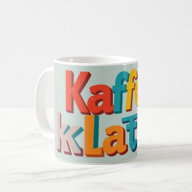 Kaffeeklatsch Personalized German Coffee Social Coffee Mug (Front Left)