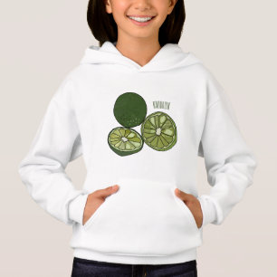 Kaffir lime cartoon illustration
