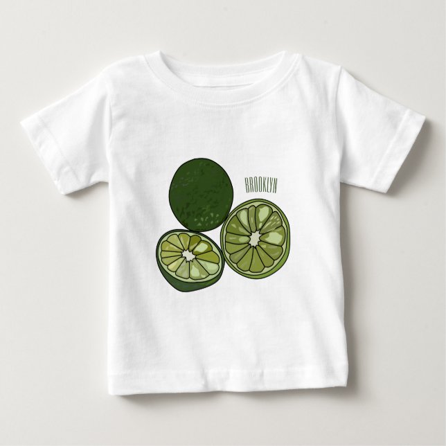 Kaffir lime cartoon illustration baby T-Shirt (Front)