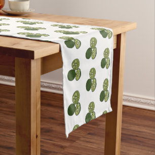 Kaffir lime cartoon illustration short table runner