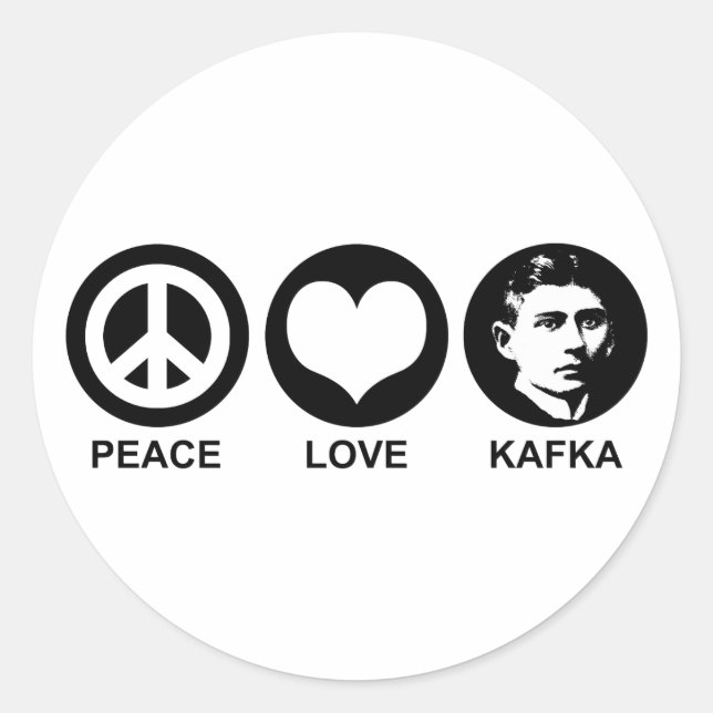 Kafka Classic Round Sticker (Front)