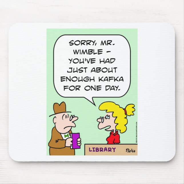 kafka library enough books mouse pad (Front)