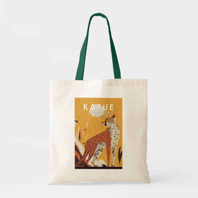 Kafue National Park Zambia Vintage Tote Bag (Front)