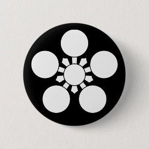 Kaga ume-bachi 1 6 cm round badge