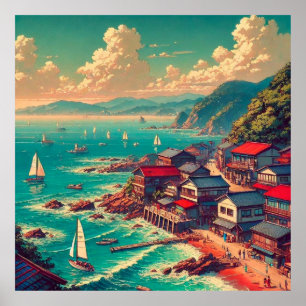 (Kagayaku Umibe) – Shining Seaside Poster