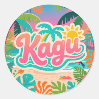 Kagu Tropical Classic Round Sticker