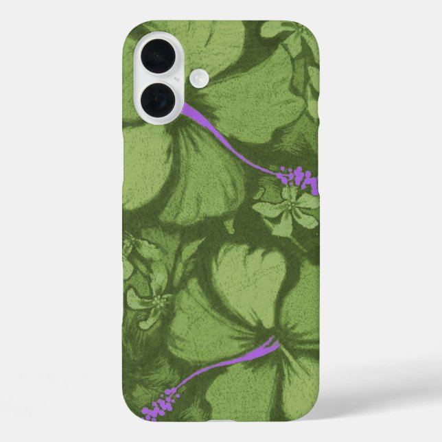 Kahala Hibiscus Hawaiian Lava Rock Illustration Case-Mate iPhone Case (Back)