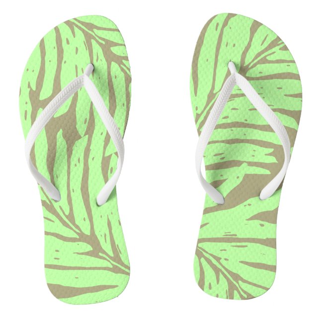 Kahanu Garden Hawaiian Palm Leaves Thongs (Footbed)