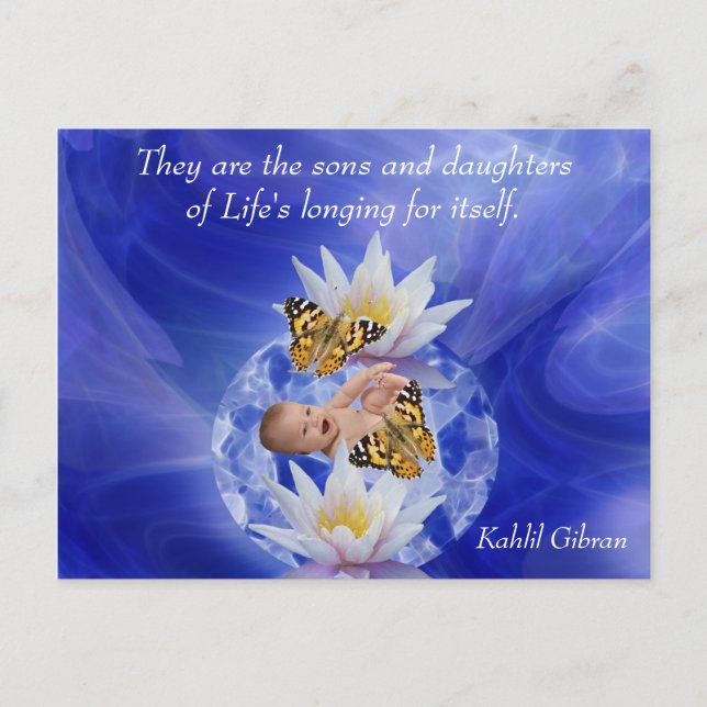 Kahlil Gibran about children Postcard (Front)