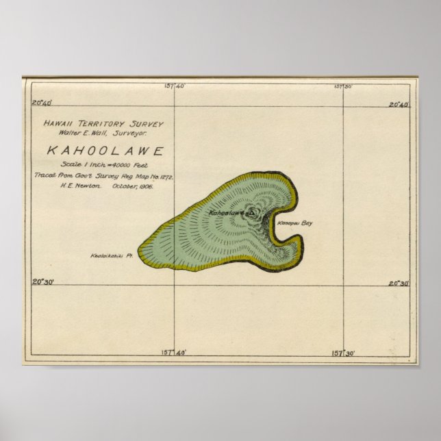 Kahoolawe, Hawaii Poster (Front)