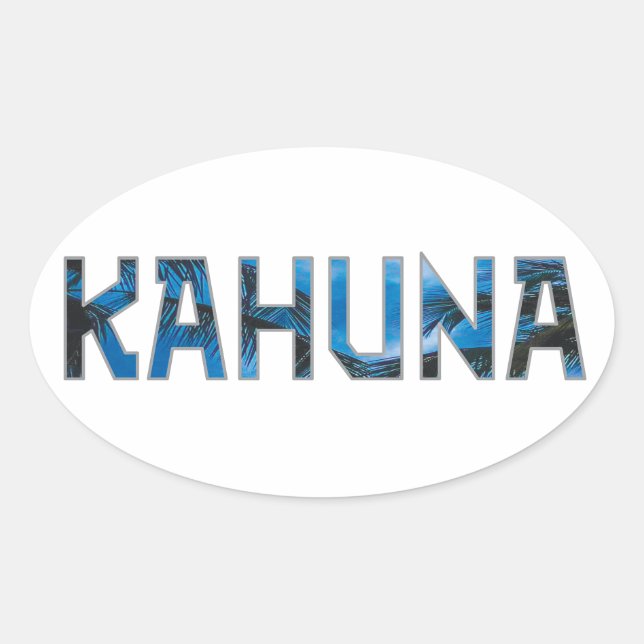 Kahuna Oval Sticker (Front)
