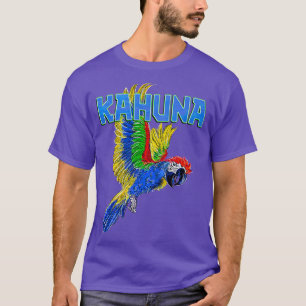 Kahuna Parrot Blue Top Surf Sport Skate TShirt