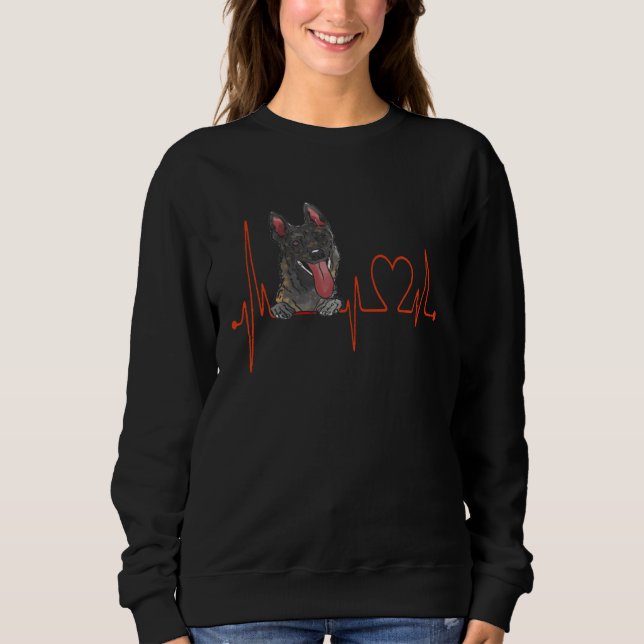 Kai ken Tora dog My Heartbeat EKG Dogs My Cardio Sweatshirt (Front)